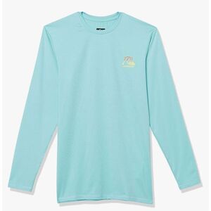NWOT Boys Quiksilver Heritage Heather Long Sleeve UPF 50 Surf T-Shirt Si…